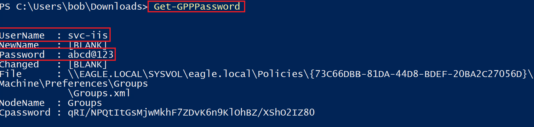 Get-GPPassword