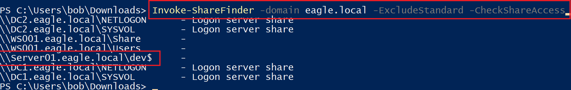 Invoke-ShareFinder