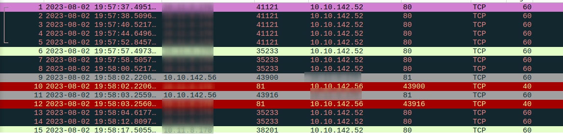 wireshark connection